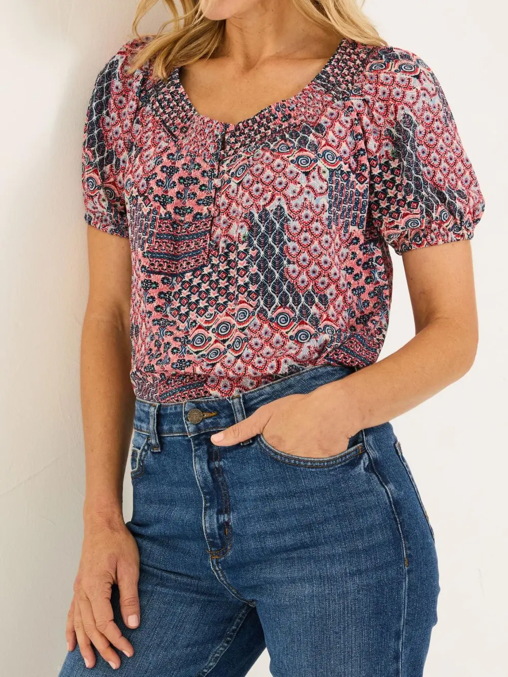 Pink Geo Tayana Blouse
