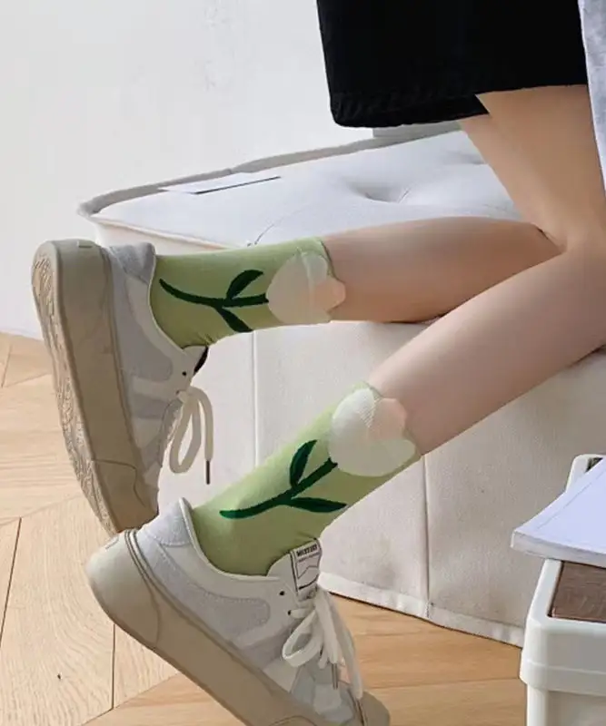 Korean Version Jacquard boat socks