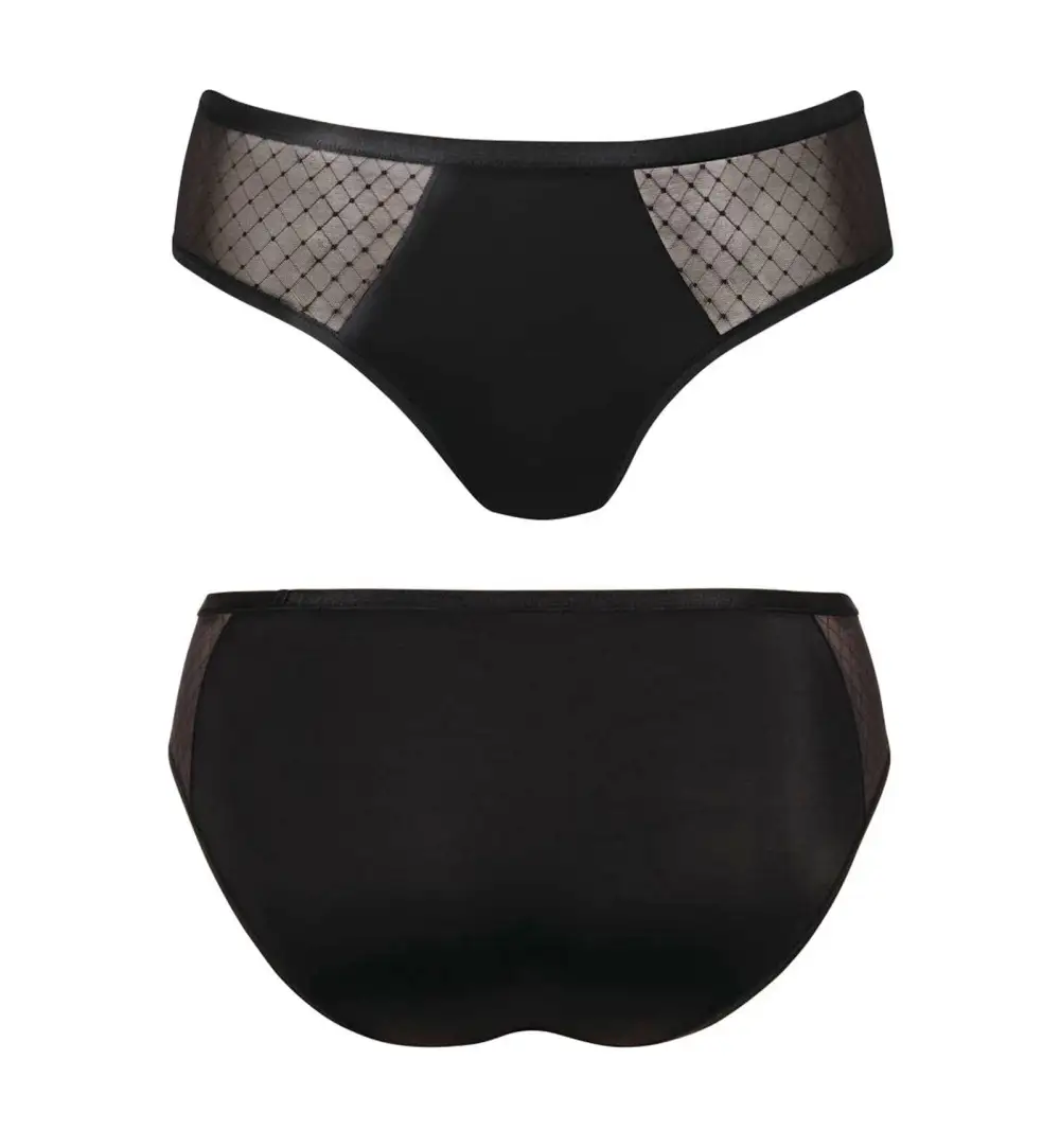 Classic High-Waist Mesh Cotton Full-Coverage Brief Panty