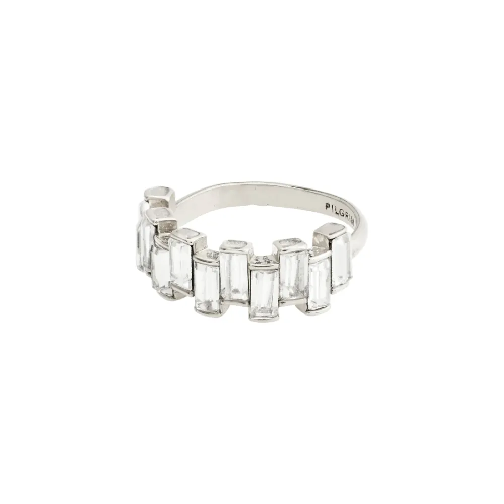 Padded Flat Crystal Recycled Ring