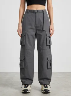 Signature Techwear Style Essential Women's Multi Pocket Cargo Pants