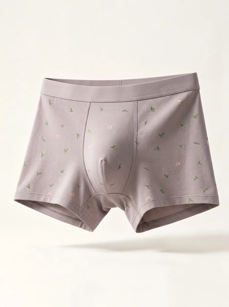 Men's Floral Botanical Minimalist 3-Pack Boxer Briefs