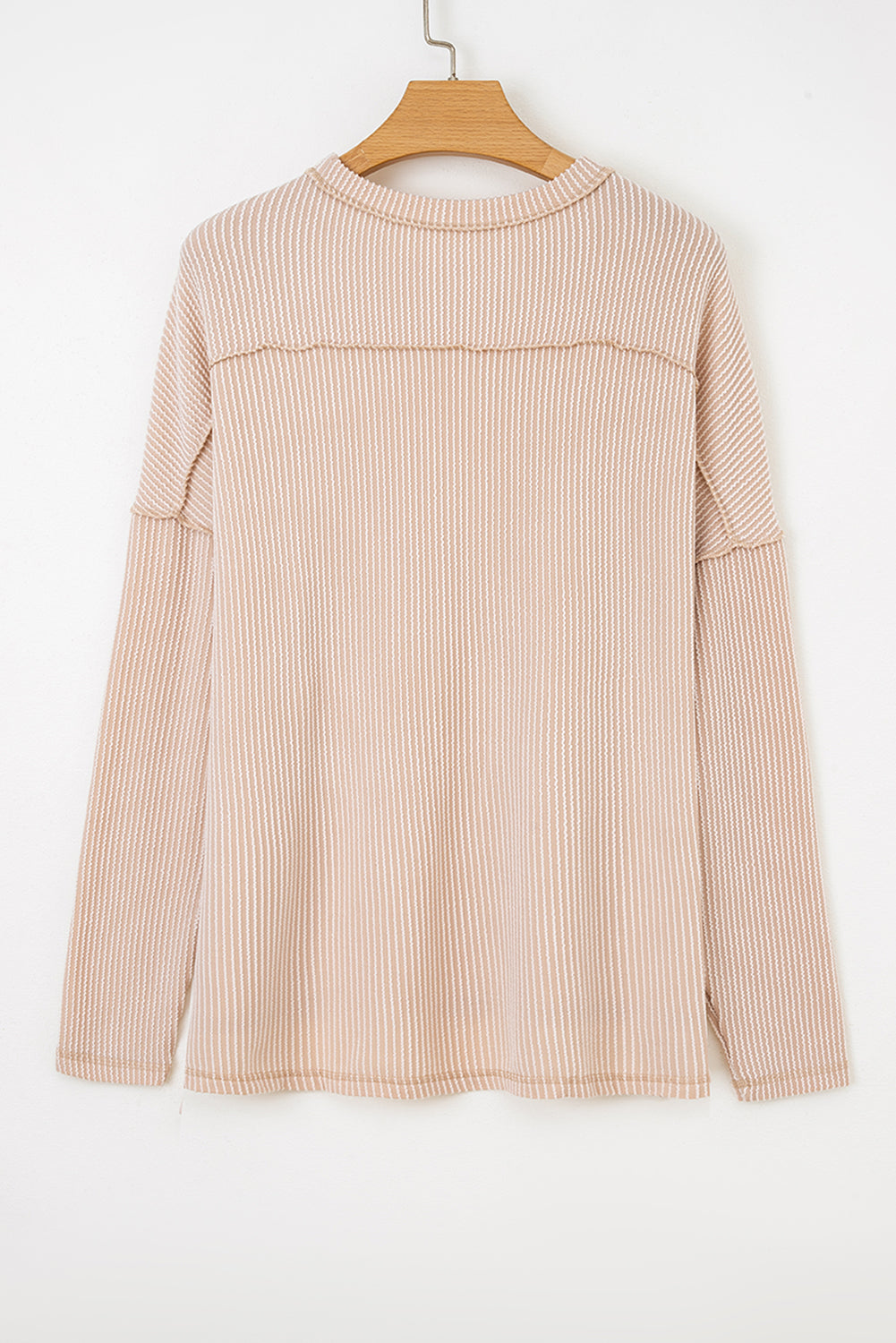 Women's Ribbed Long Sleeve Loose Fit Top