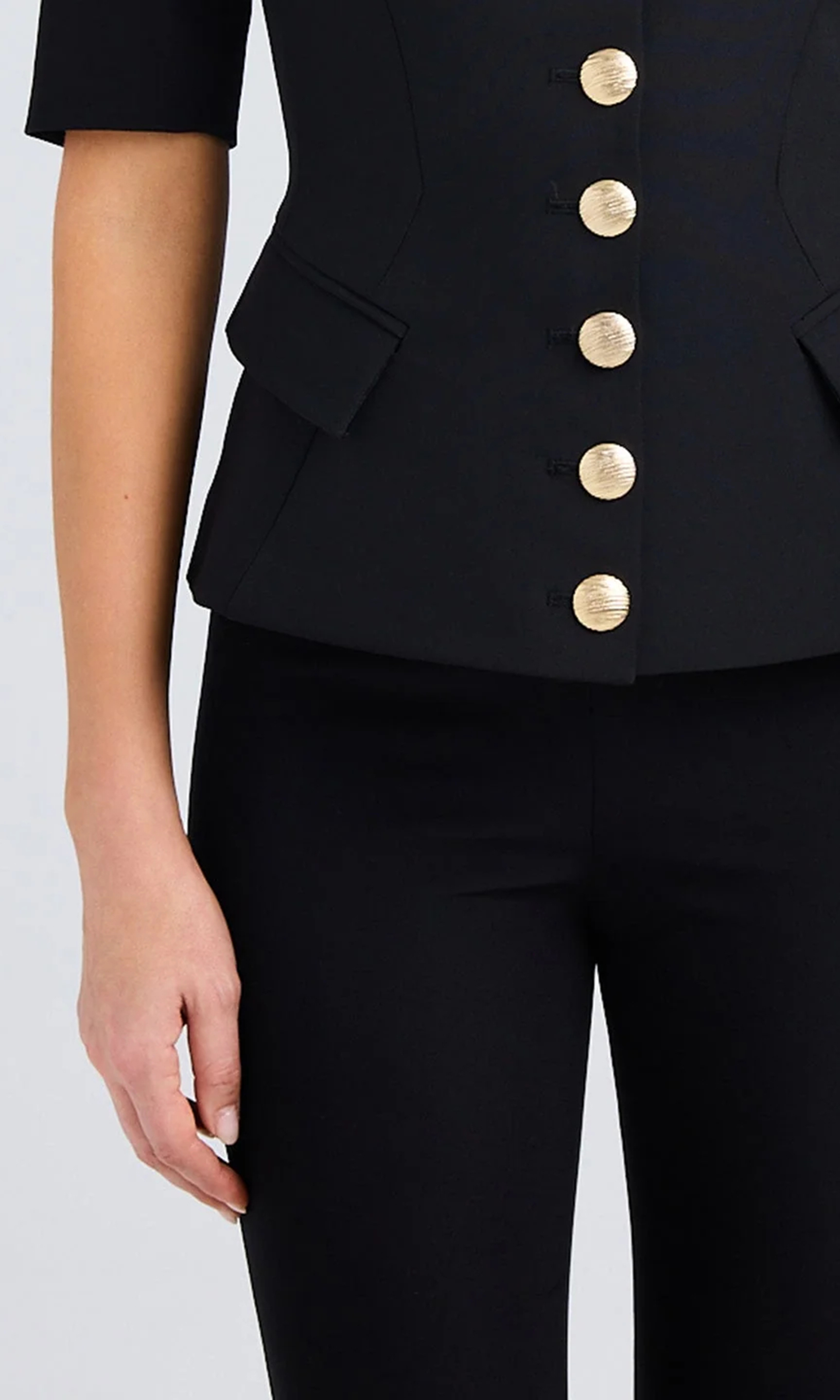 Black Comfort Crepe Pants