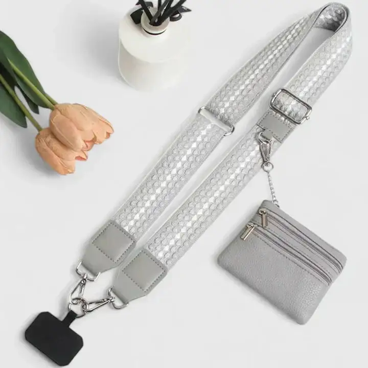 Wide Strap Twill Handbag