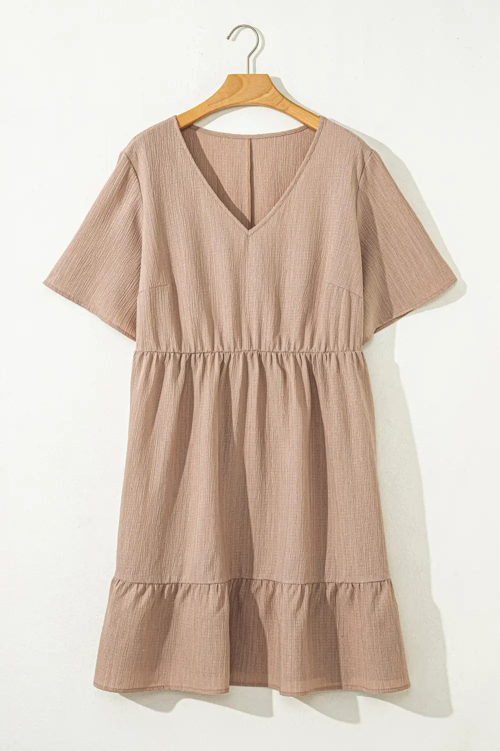 Ruffle Short Sleeve Dress Casual