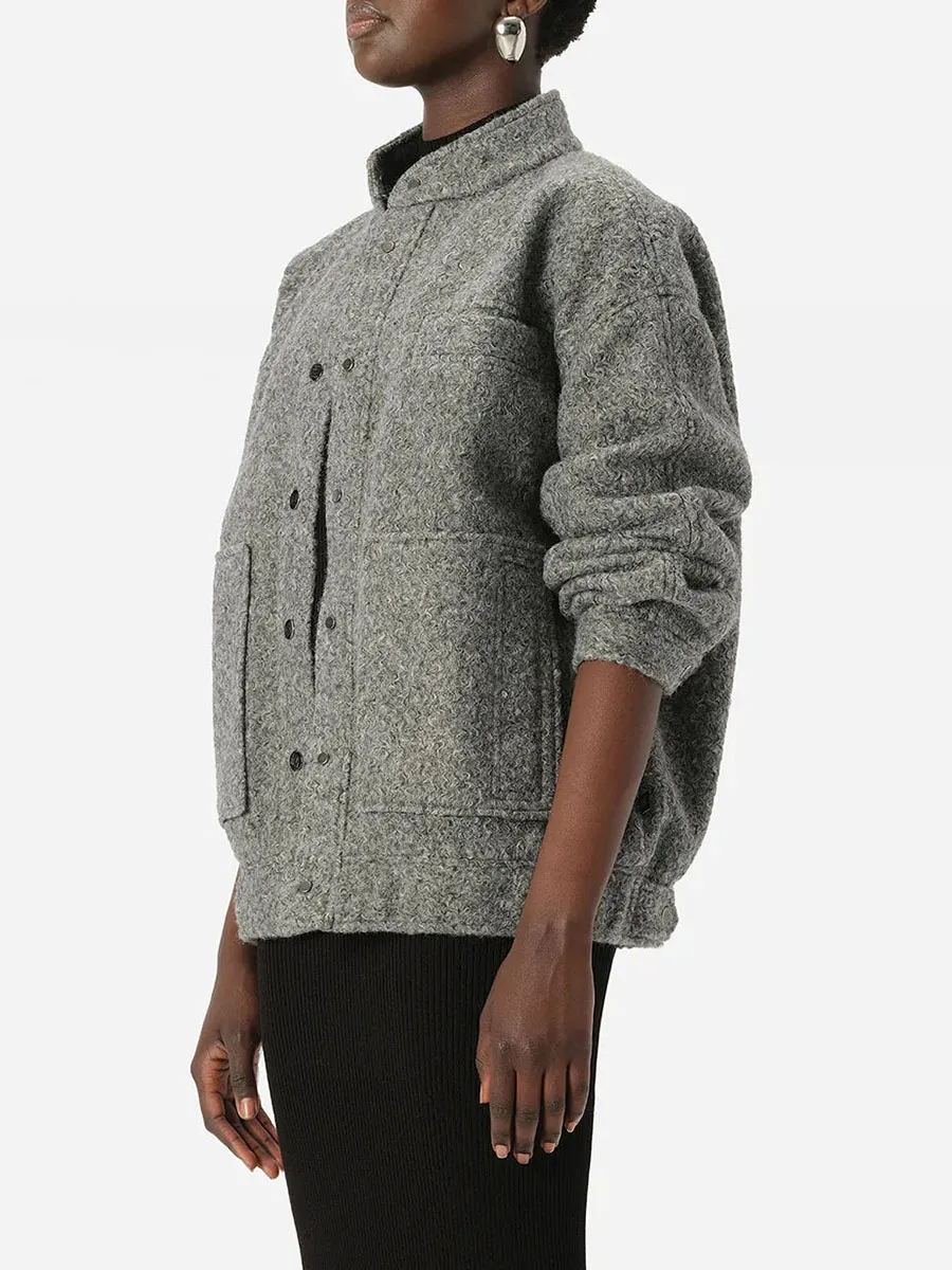 POCKETED DROPPED SHOULDER JACKET