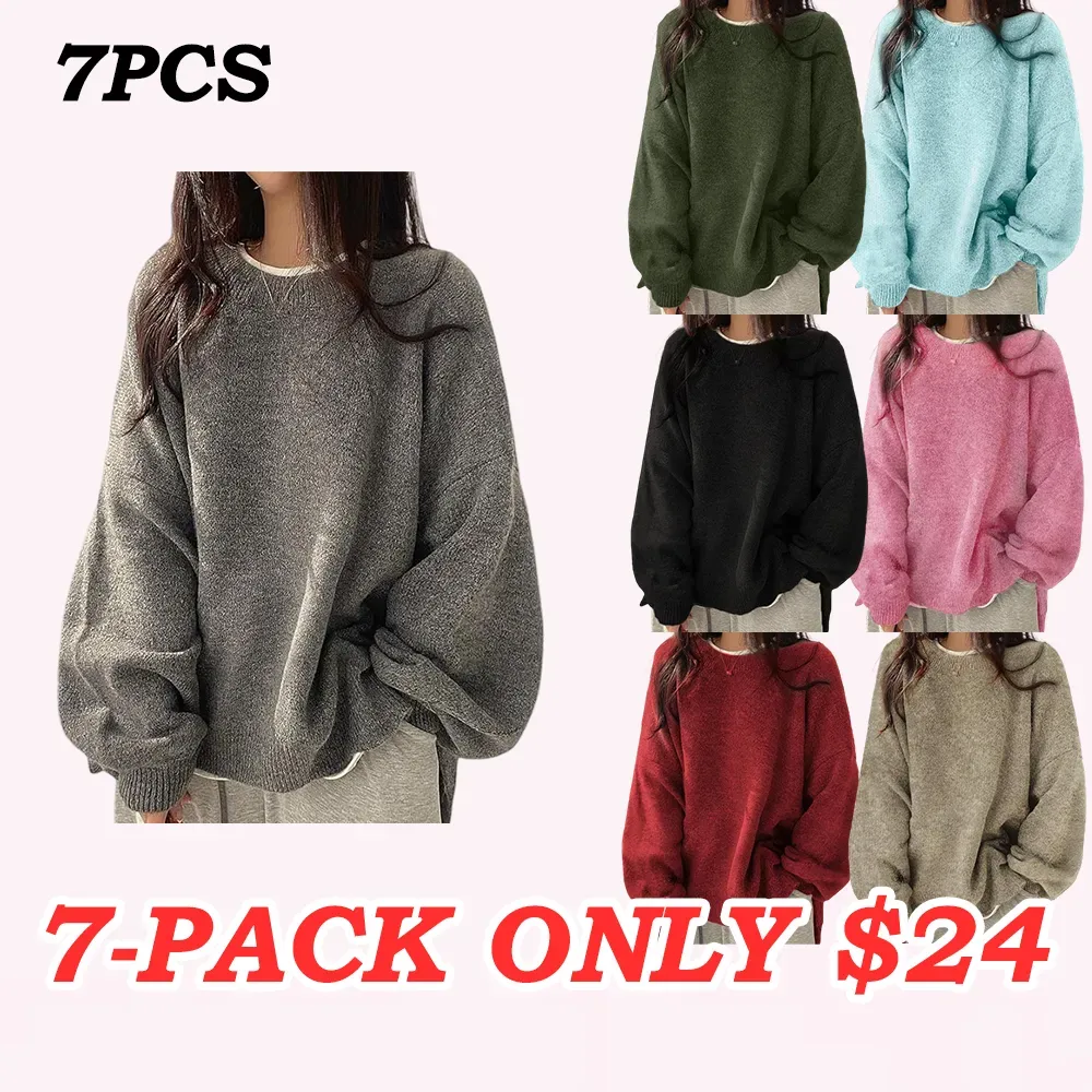 Women's Drop Shoulder Split Hem Sweater – Effortless Chic. Cozy Comfort. 🔥 Limited-Time Offer — 50% OFF Today Only!