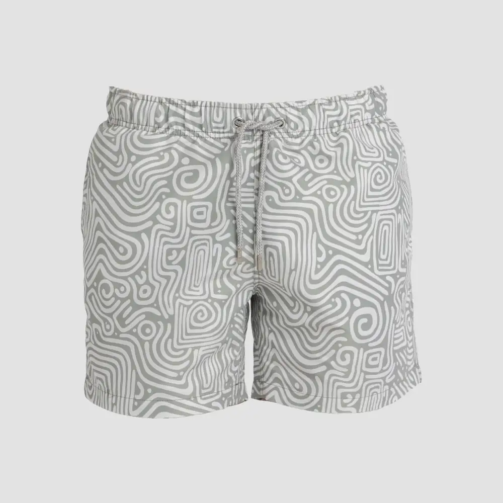 Pistachio Swirls Swim Shorts
