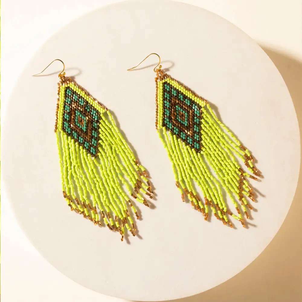 Distinctive Graphic Artful Fringe Earrings
