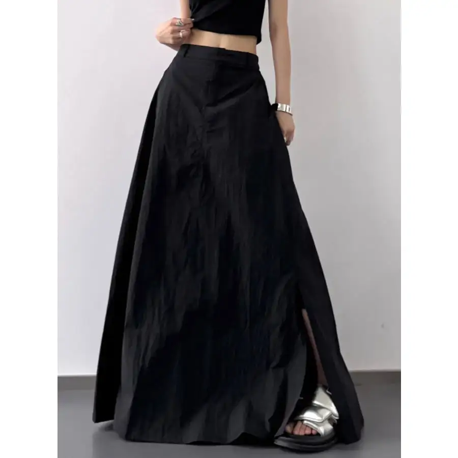 High Waist Slit Maxi Skirt