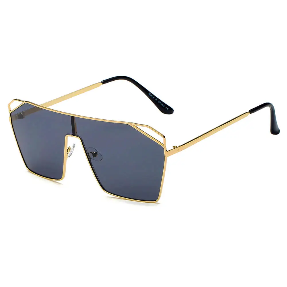 Braided Square Flat Top Frame Sunglasses