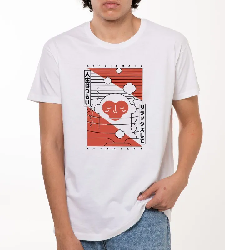 Retro Style Heart Graphic White T-Shirt