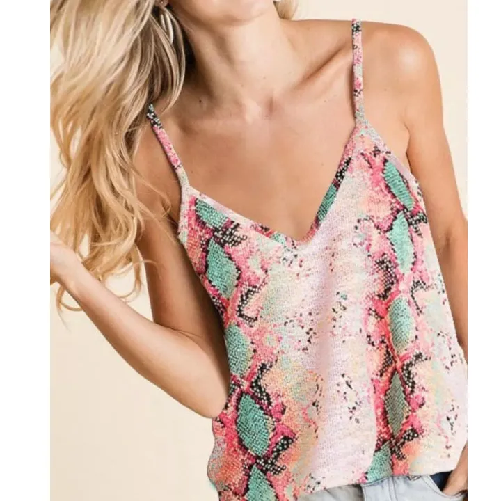 Snakeskin Low Gauge Sleeveless Top