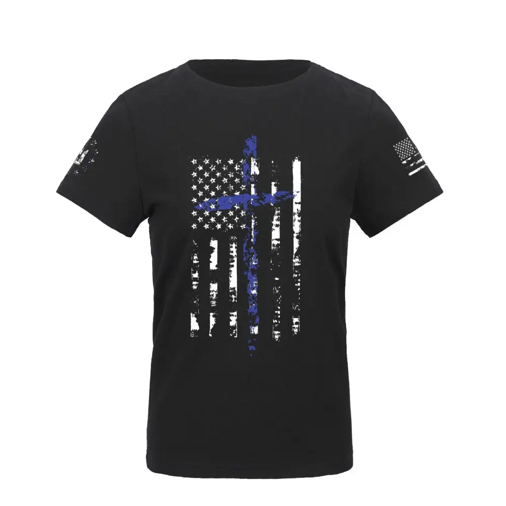 WOMEN'S USA FLAG CROSS GRAPHIC TEE