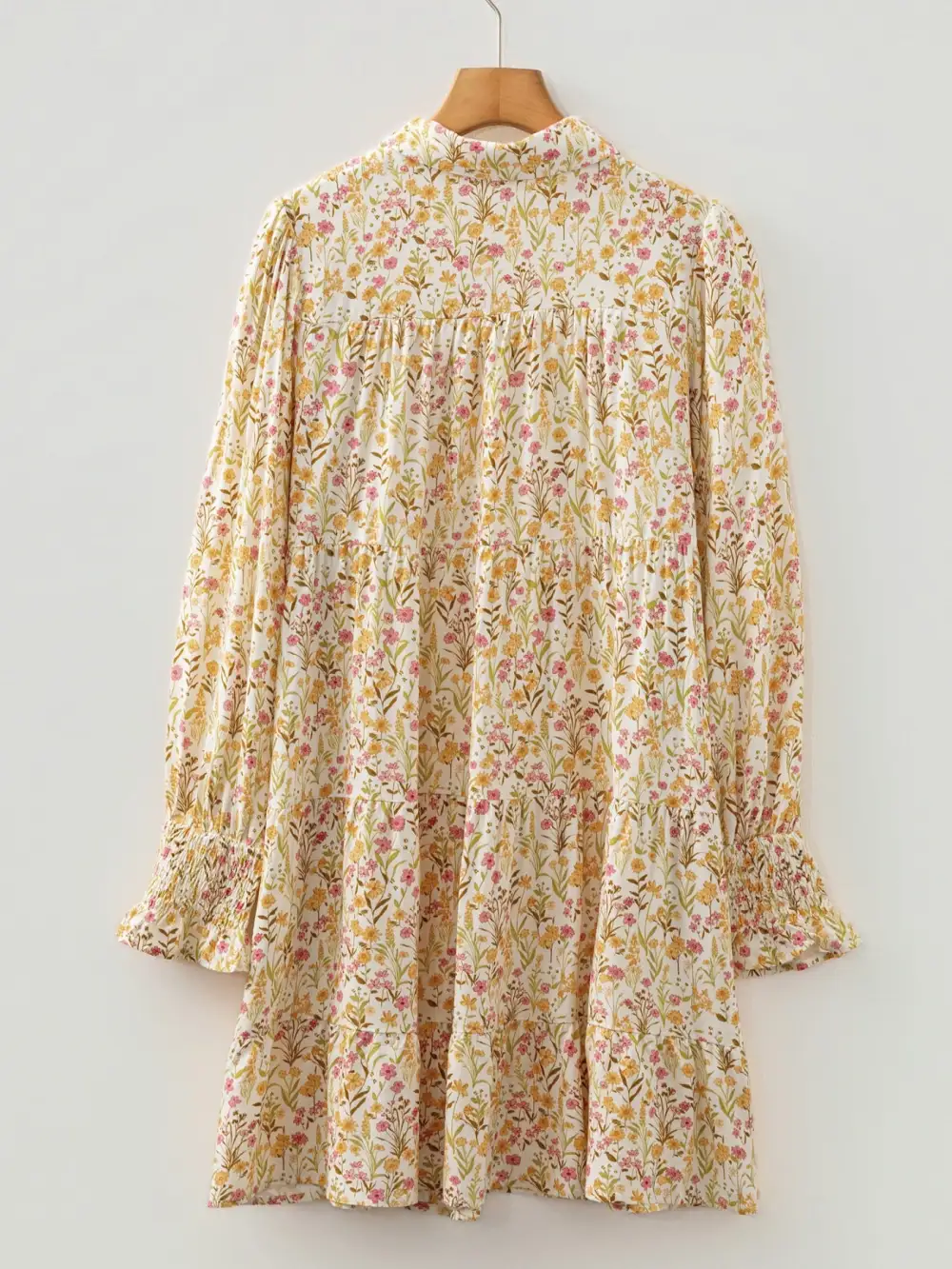 Comfort Fit Floral Printed Ruffle Dress