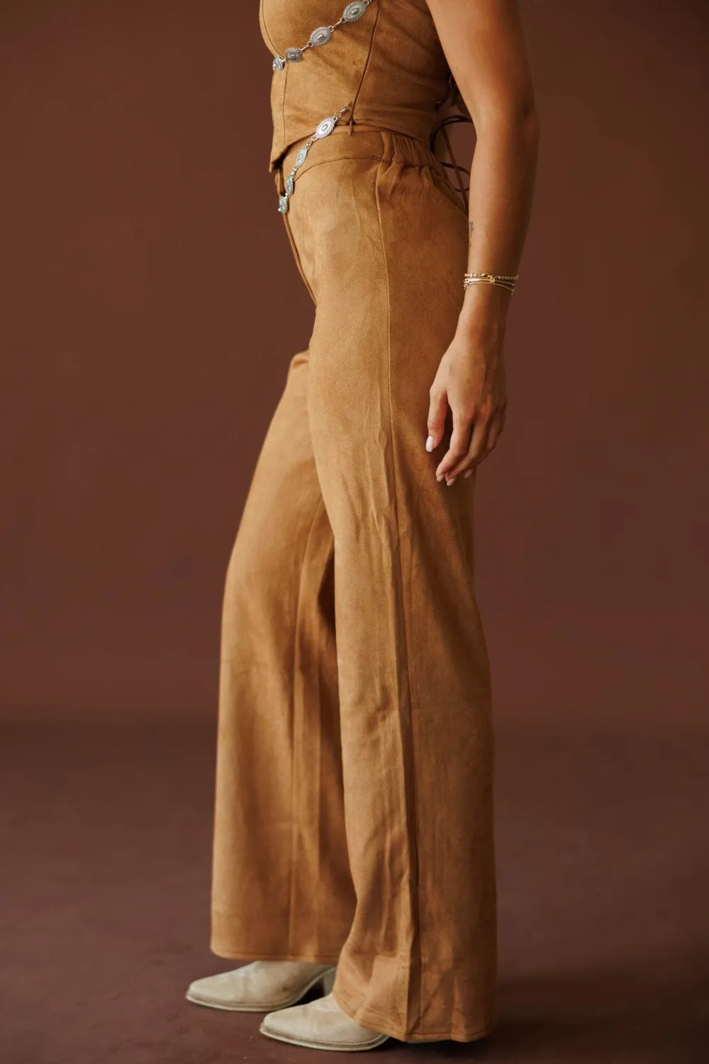 Suede Relaxed Pants