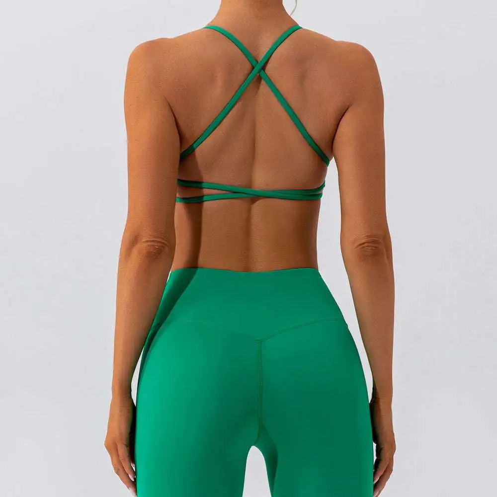 Quick-Dry Backless Bra and Leggings Active Set