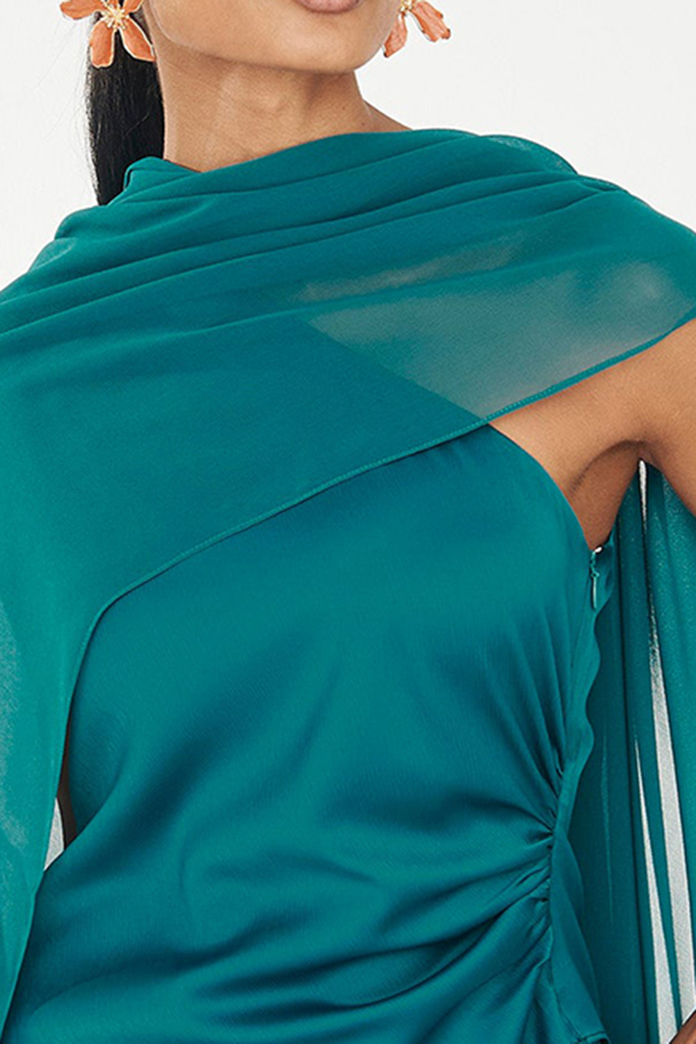 Petroleum Blue Artisan Craftsmanship Shawl