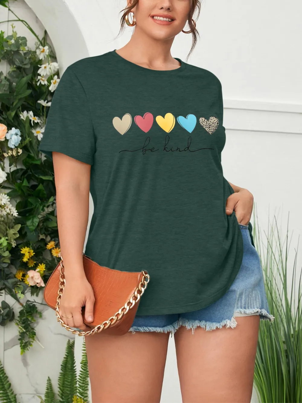 Love Print Green T-shirt