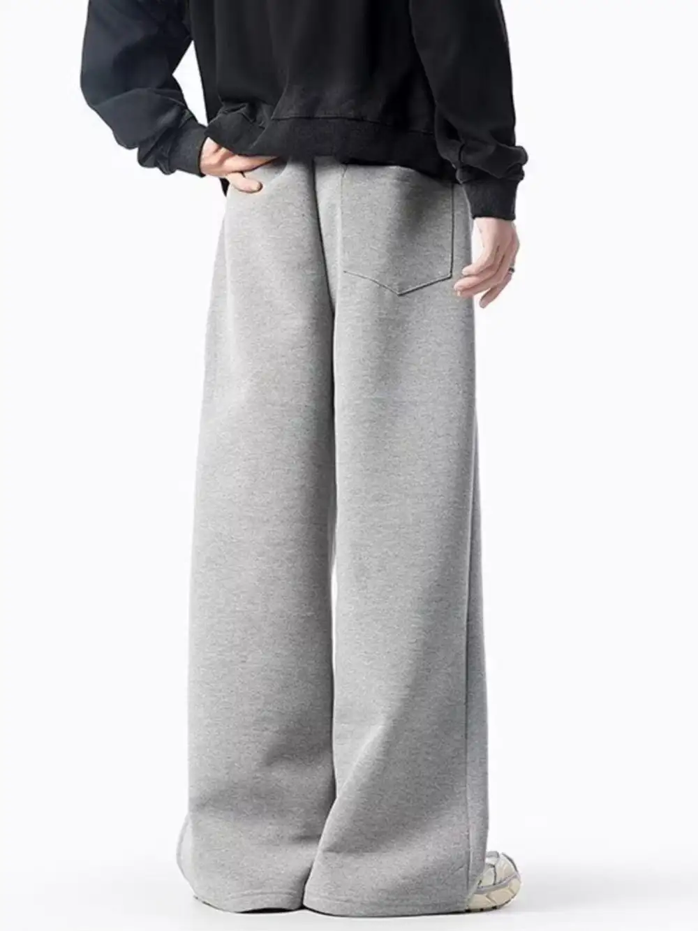 Men S Plus Size Loose Fit Drawstring Wide Leg Pants