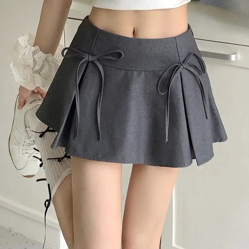Box-Pleated Pleated Asymmetrical Skirt