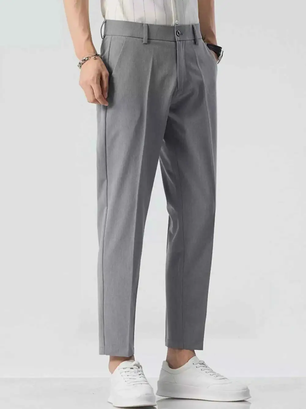 Straight-Leg Casual Pants