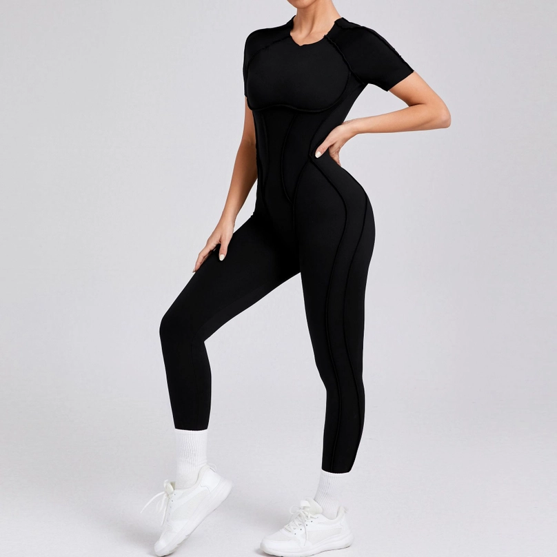 Open Back Sculpted Active Jumpsuit