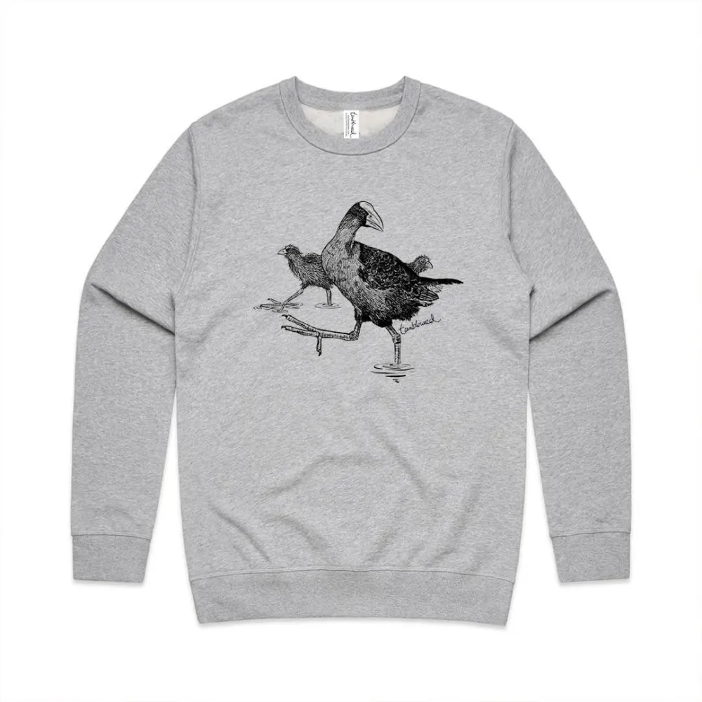 A versatile sports shirt with a simple purple waterfowl pattern