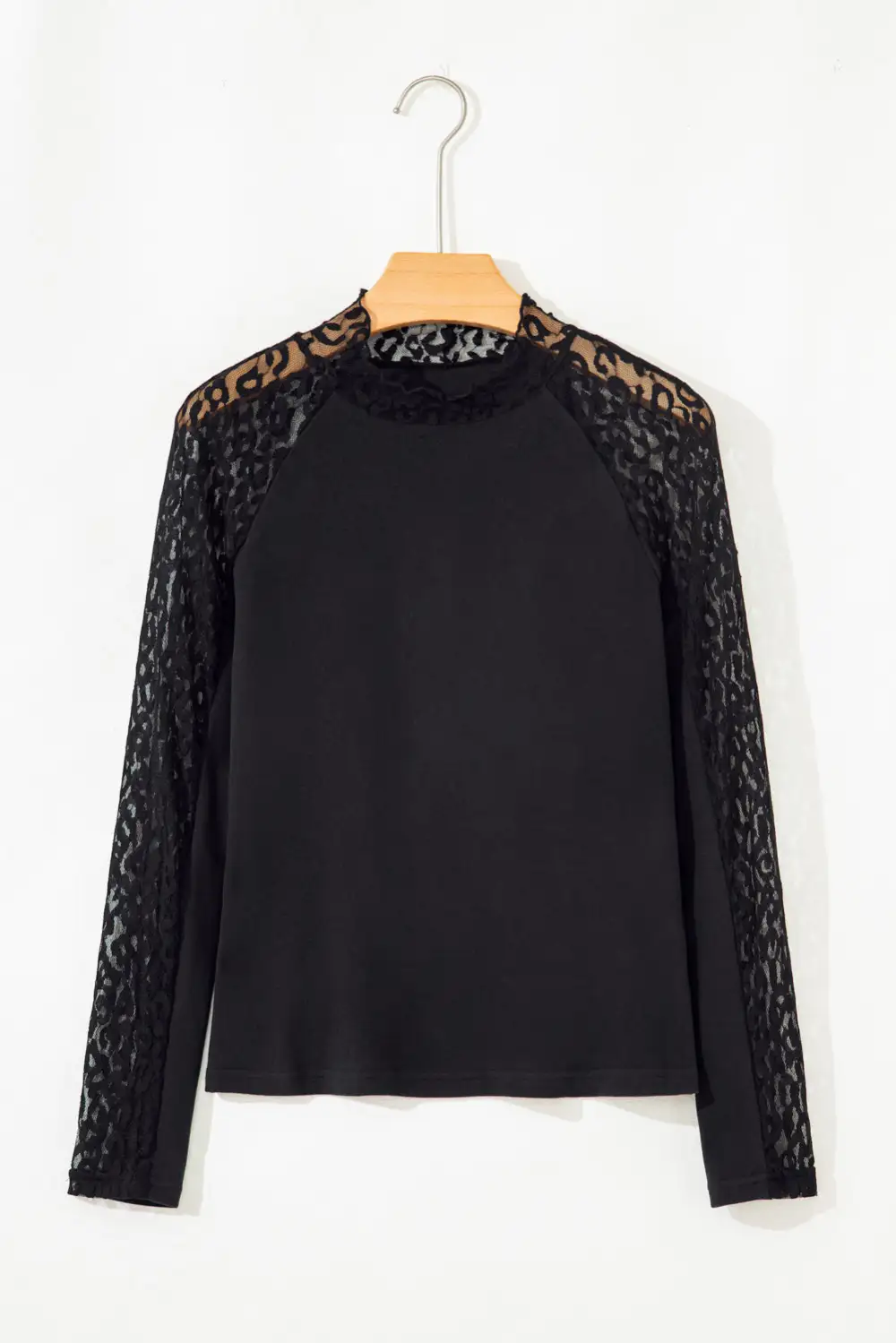 Leopard Print Mesh Knit Top