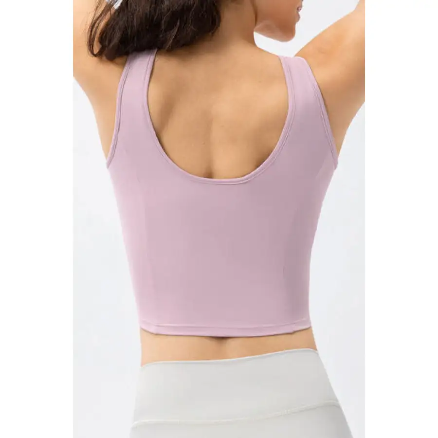 Round Neck Wide Strap Active Tank