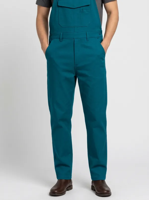 Men's Casual Brown Solid Color Cotton Bib Overalls