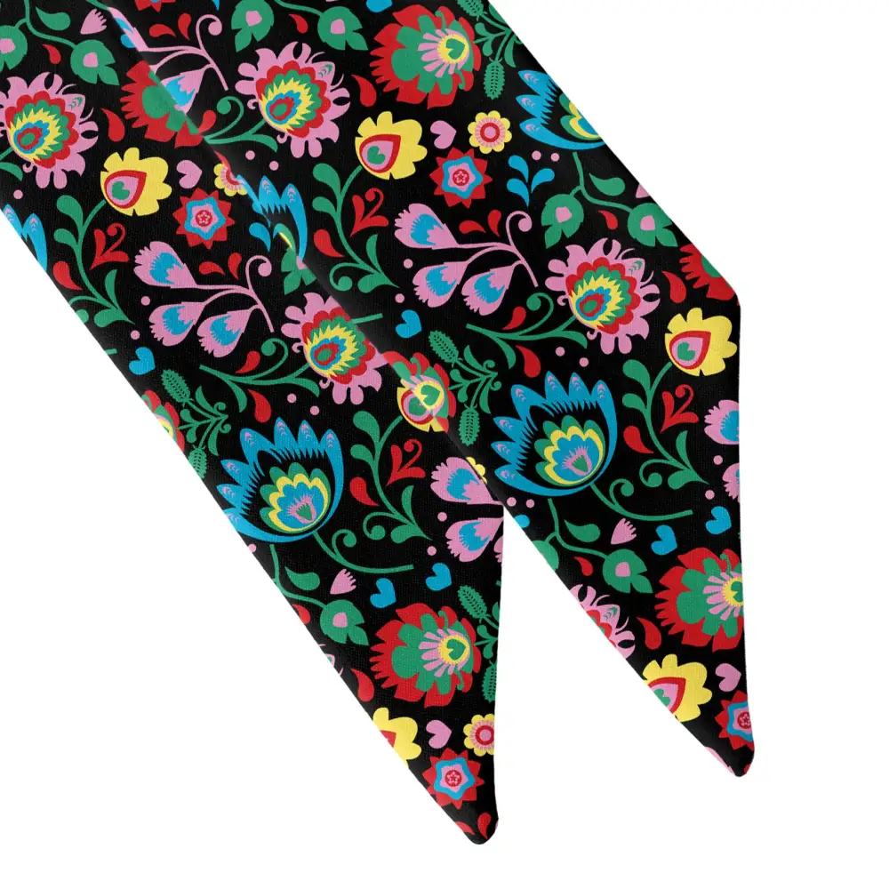 Electric Daisy Floral Pattern Hair Scarf