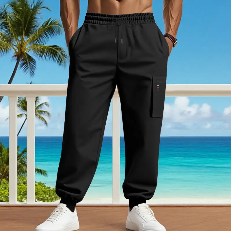 Men's Cargo Jogging Pants Waistband Pocket Cargo Pants