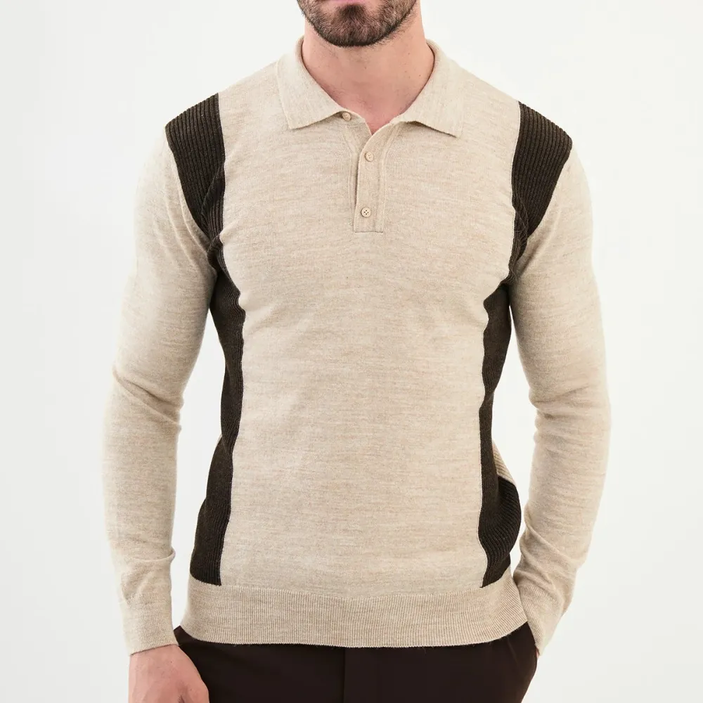 Polo Collar Knit Sweater