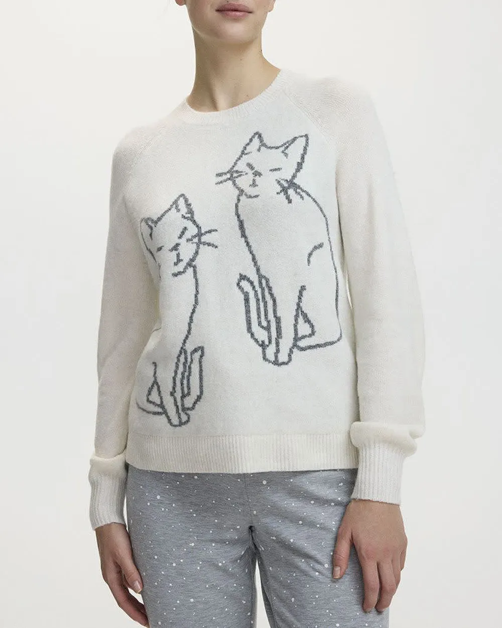 Long-Sleeve Slight Stretch PlushSoft Sweater