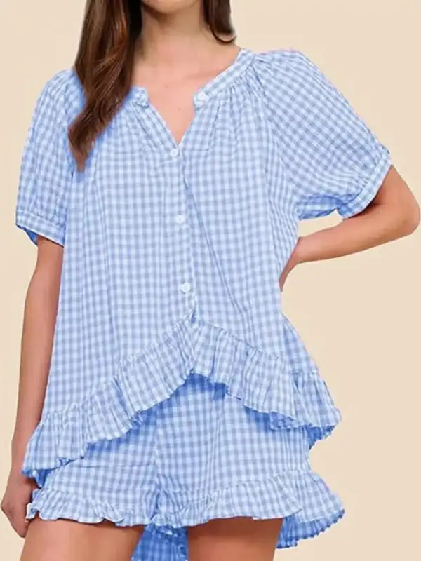 Comfortable Everyday Pajama Set Long Back Swing