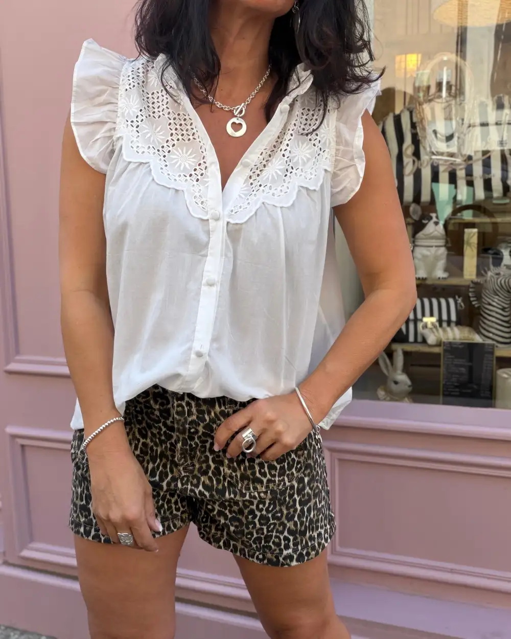 Refined Cotton Embroidered Blouse