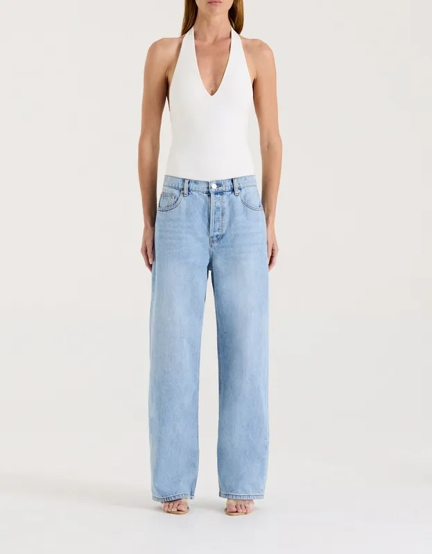 Light Wash Relaxed Boyfriend Jeans