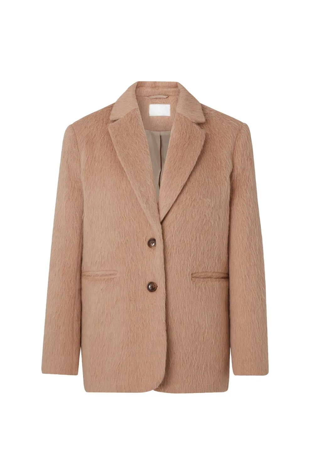 Fuzzy Wool Blend Blazer