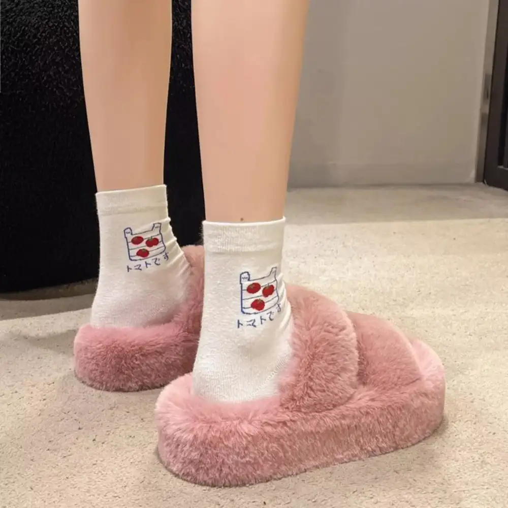 Refined Fuzzy Open Toe Slippers