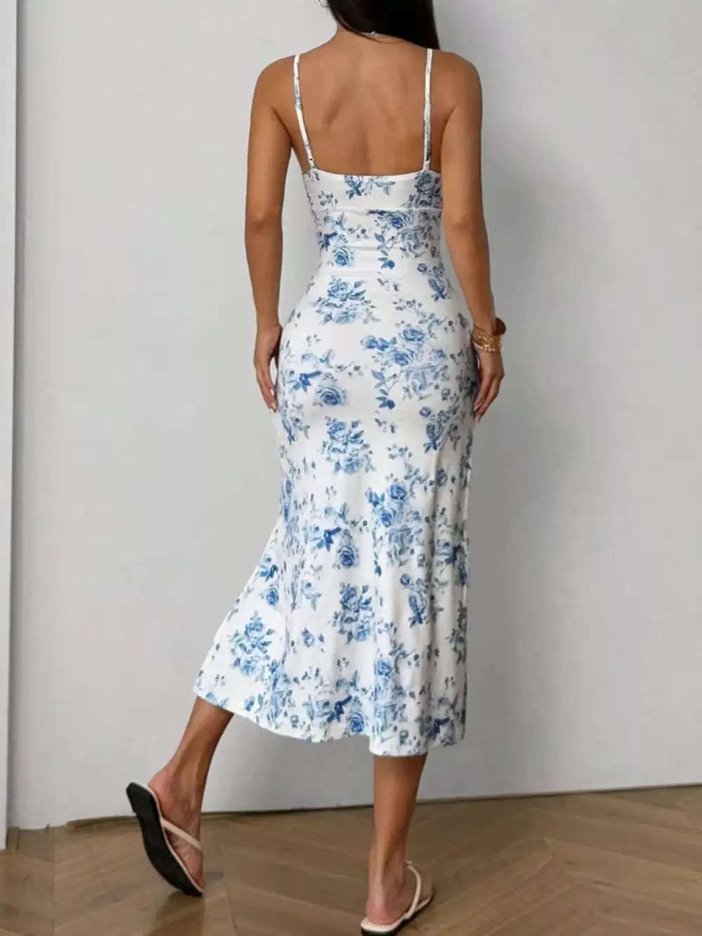 Floral Printed Ruched Dress Casual
