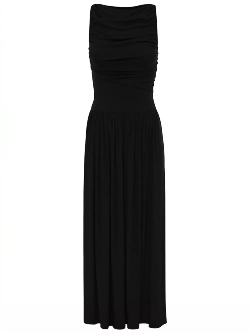 Ruched Sleeveless Maxi Dress