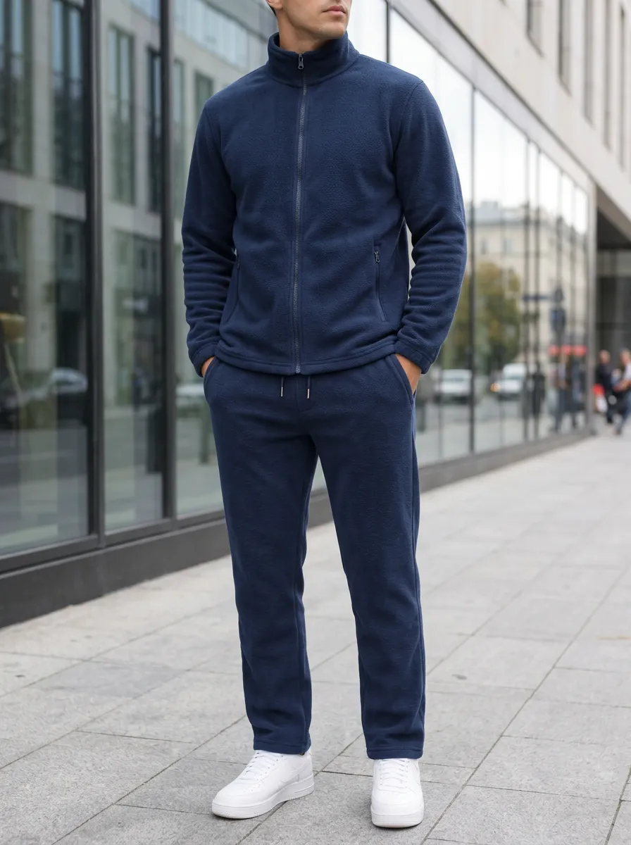 Men's Fleece Sweatshirt with Track Pants Outfit