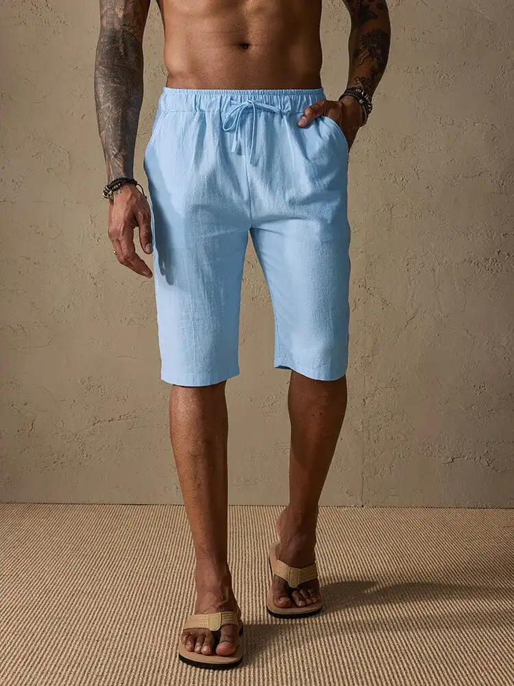 Men's Casual Cotton Drawstring Shorts