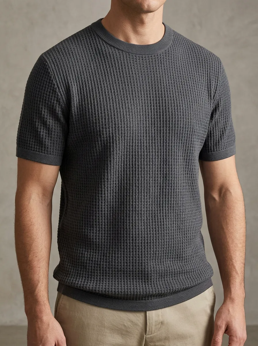 Modern Knit Men's Knit Crew-Neck T-Shirt