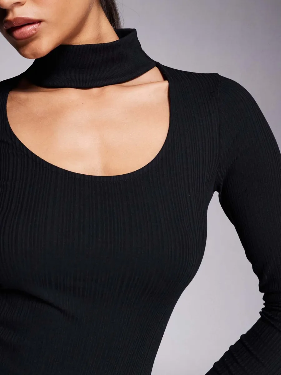 Choker Cutout Midi Dress