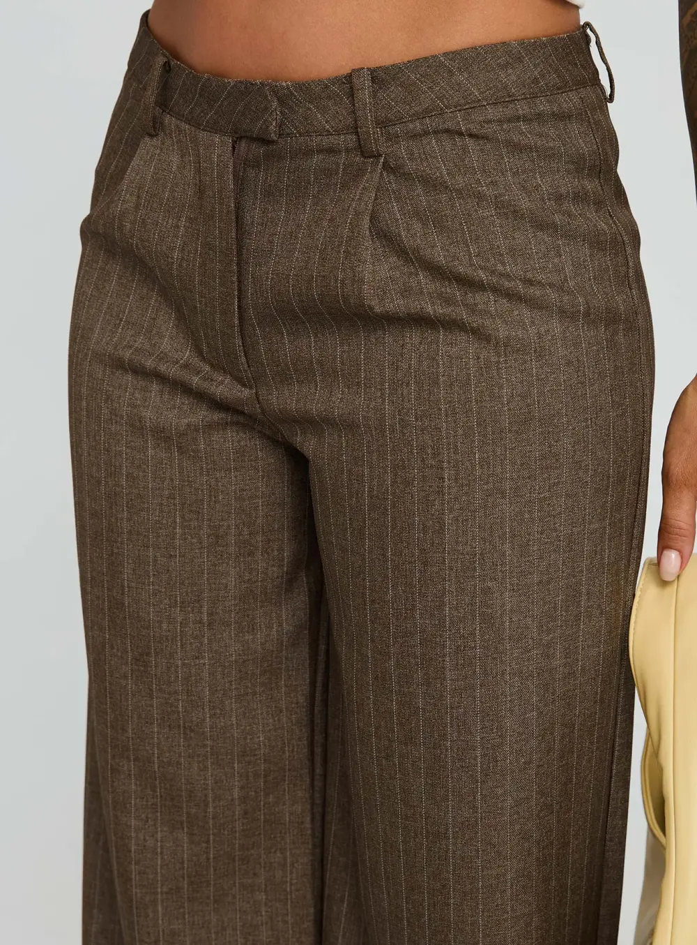 Broadcast Pinstripe Wide Leg Pants