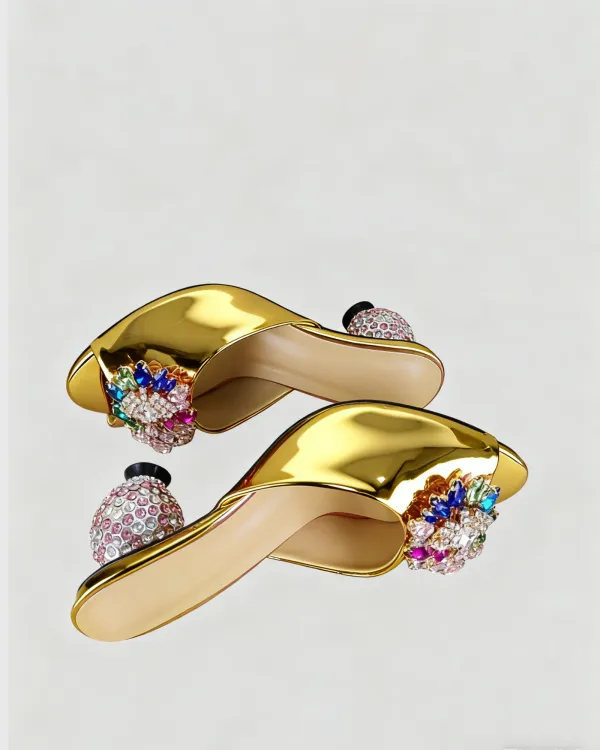 Ball Slippers in Gold