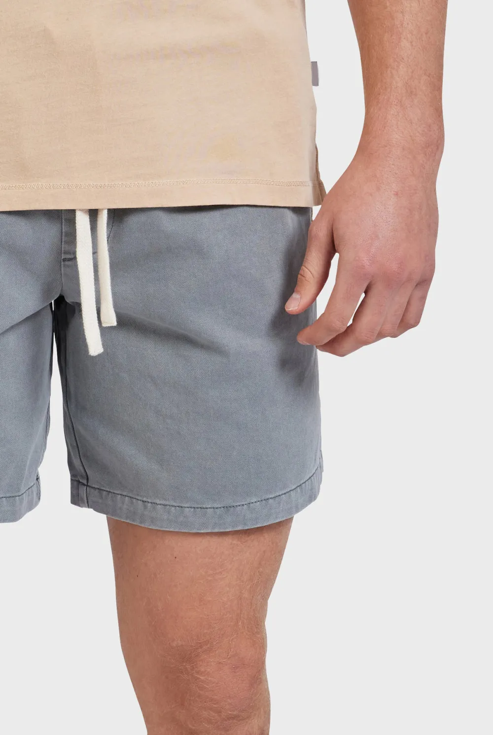 Gray Garment Dyed Shorts